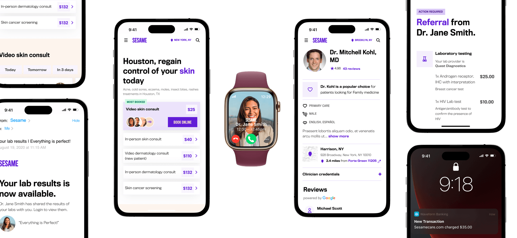 Sesame healthcare interfaces
